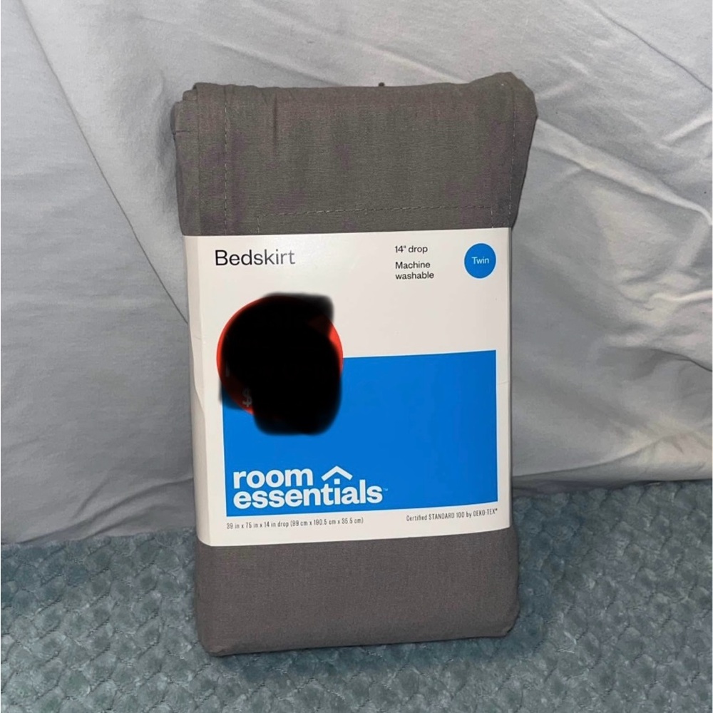 Room Essentials Charcoal Bedskirt